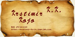 Krstimir Kojo vizit kartica